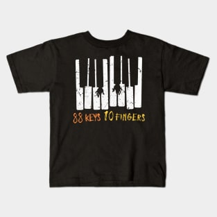 Funny 88 Keys 10 Fingers Piano Kids T-Shirt